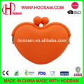 Heart shaped pochi silicone coin purse wallet for ladies